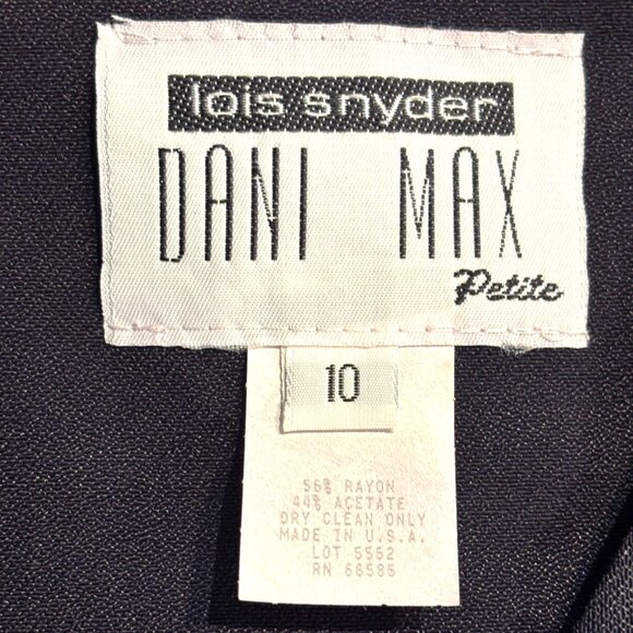 lois snyder dani max vintage navy blue paisley button up vest Boho Women's sz 10 - Picture 4 of 9